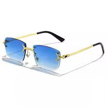 VizioX Lunettes de Soleil Punk Rectangle Sans Monture - Homme & Femme - UV400 Sport 2024