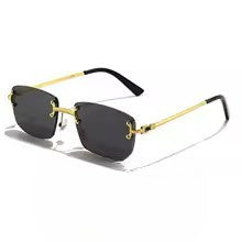 Lunettes de Soleil Punk Rectangle Sans Monture VizioX — UV400 Sport