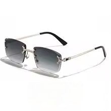 Lunettes de Soleil Punk Rectangle Sans Monture VizioX — UV400 Sport