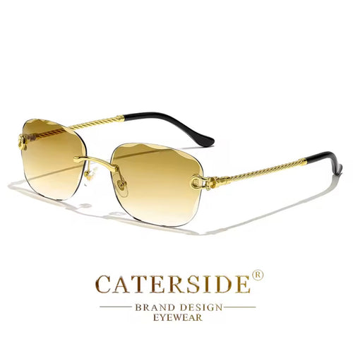 Lunettes de Soleil Rétro CATERSIDE - Sans Monture Verres Taillés Dégradés UV400