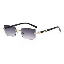 VizioX Lunettes de Soleil Rectangulaires Sans Monture Y2K - Homme & Femme - UV400 Vintage