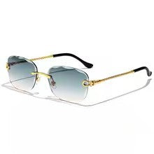 Lunettes de Soleil Rétro Sans Monture VizioX — Verres Dégradés Taillés UV400