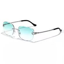 Lunettes de Soleil Rétro Sans Monture VizioX — Verres Dégradés Taillés UV400