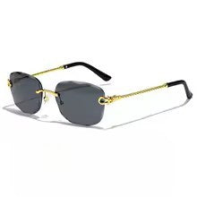 Lunettes de Soleil Rétro Sans Monture VizioX — Verres Dégradés Taillés UV400