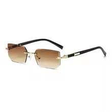 Lunettes de Soleil Rectangulaires Y2K Sans Monture VizioX — Style Vintage UV400