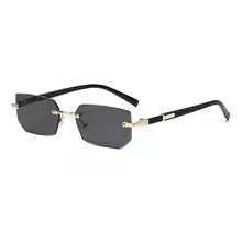 Lunettes de Soleil Rectangulaires Y2K Sans Monture VizioX — Style Vintage UV400