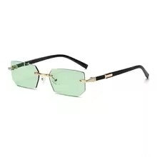 Lunettes de Soleil Rectangulaires Y2K Sans Monture VizioX — Style Vintage UV400
