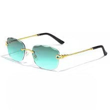 Lunettes de Soleil Rétro Sans Monture VizioX — Verres Dégradés Taillés UV400