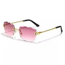 Lunettes de Soleil Rétro Sans Monture VizioX — Verres Dégradés Taillés UV400